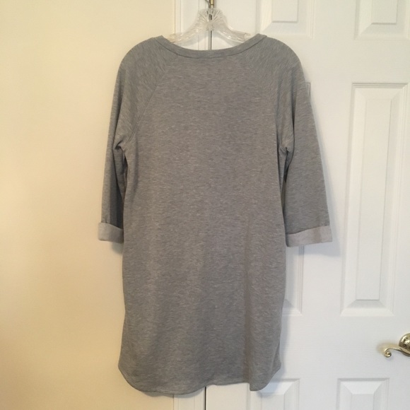 Sweatshirt material grey dress - Picture 3 of 5